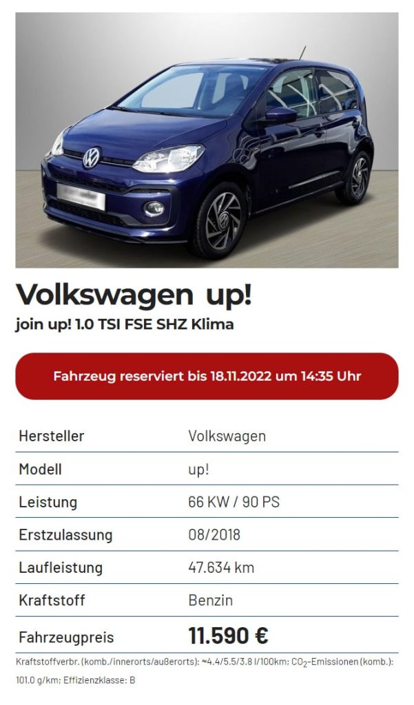 checkout addon reserviert