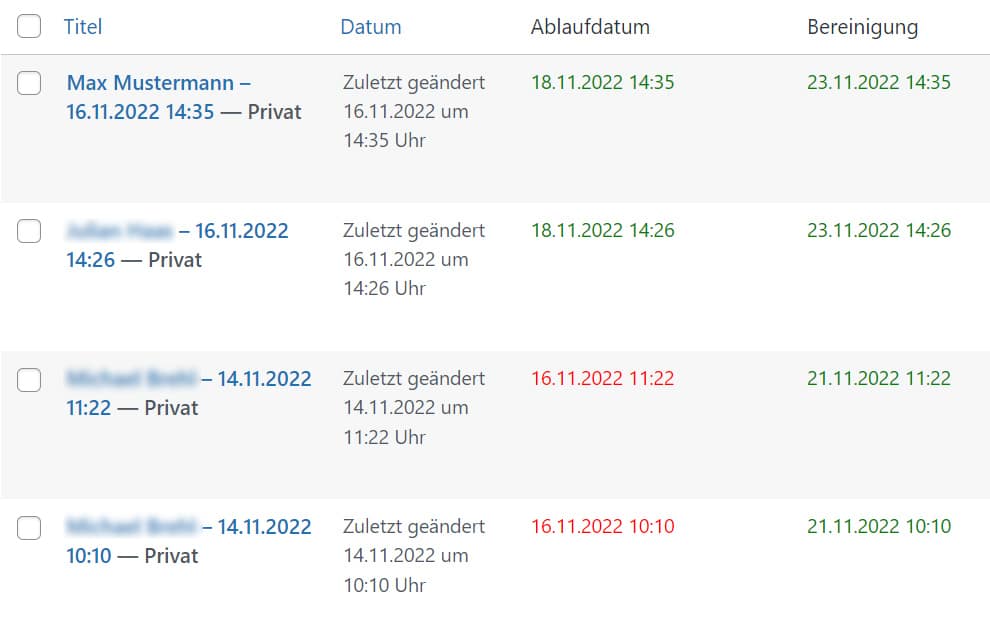 checkout addon reservierungen